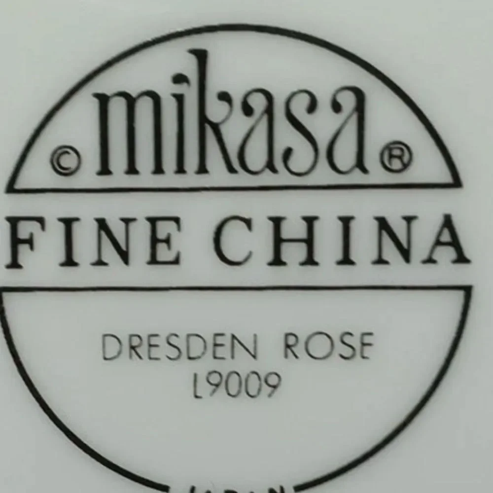 Mikasa Dresden Rose Japan L9008 Fine China White Blue Floral Rim 9 1/4 In Bowl